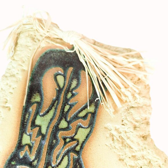 Vintage Cowboy Boot Wall Art Signed Handcrafted Rustic Western Decor - Picture 4 of 5